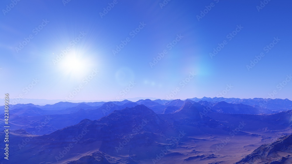 view from a beautiful planet, beautiful space background 3d render view from a beautiful planet, beautiful space background 3d render