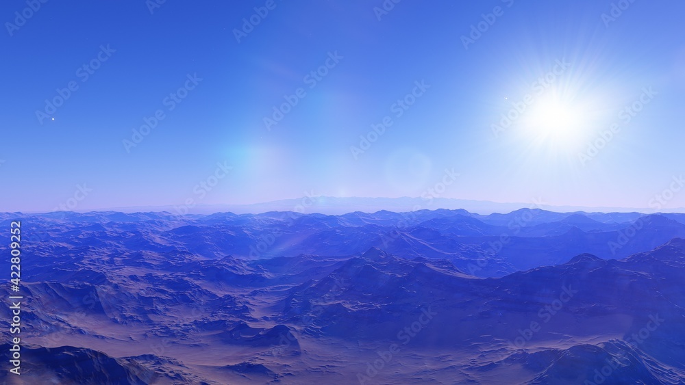 view from a beautiful planet, beautiful space background 3d render view from a beautiful planet, beautiful space background 3d render