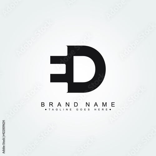 Initial Letter ED Logo - Simple Business Logo