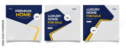 Real estate instagram social media post web banner