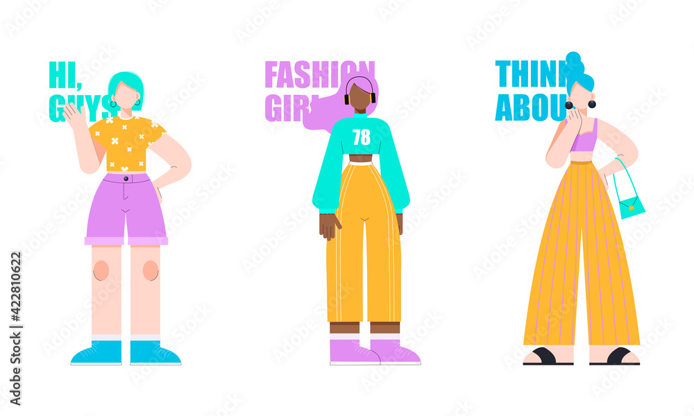 Vector Flat Girls Vector Flat Girls