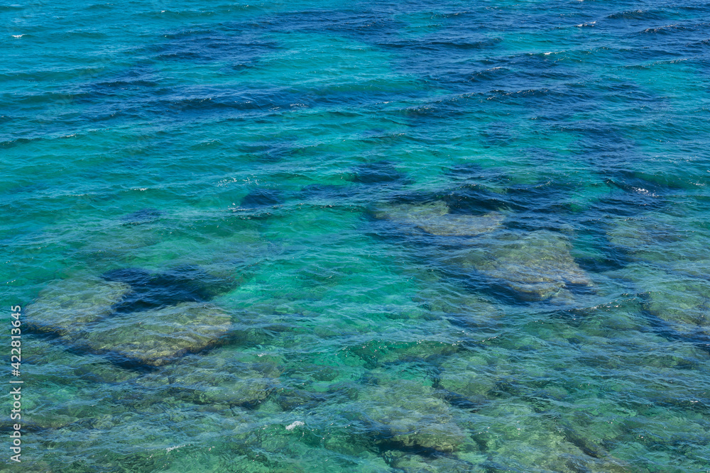 fresh clean clear turquoise blue water texture for background