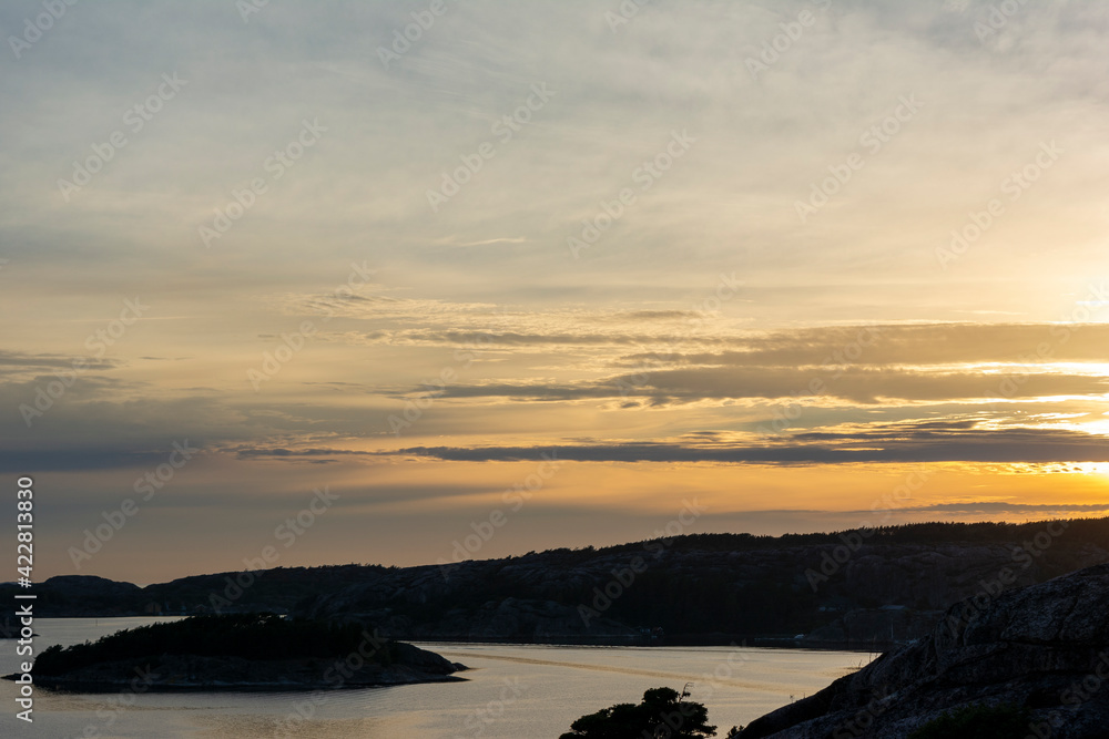 Fototapeta premium Sunset At Fjallbacka, Home To Ingrid Bergman.