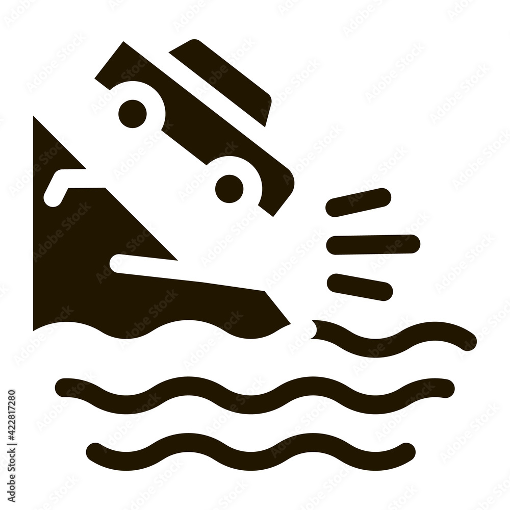 cliff flying car icon Vector Glyph Illustration cliff flying car icon Vector Glyph Illustration