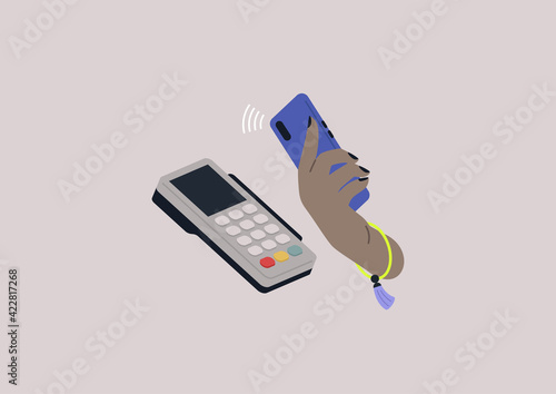 Contactless payment with a mobile phone, wireless transactions via smartphone, new technologies