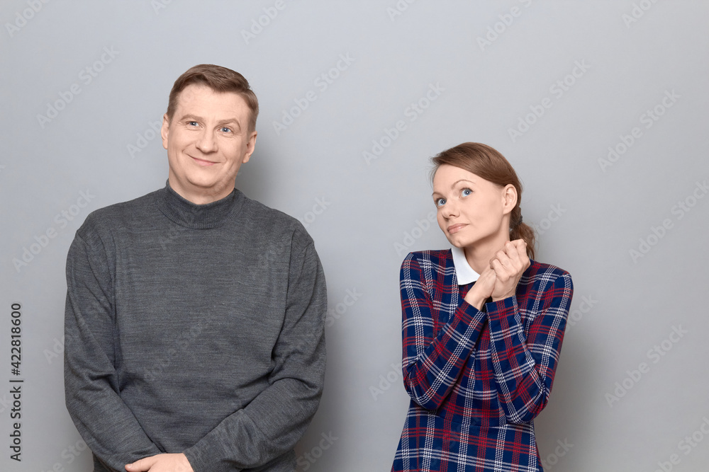 Portrait of couple during conversation, relationship concept Portrait of couple during conversation, relationship concept