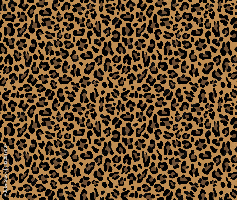 Loepard vector pattern, seamless trendy background, cat print