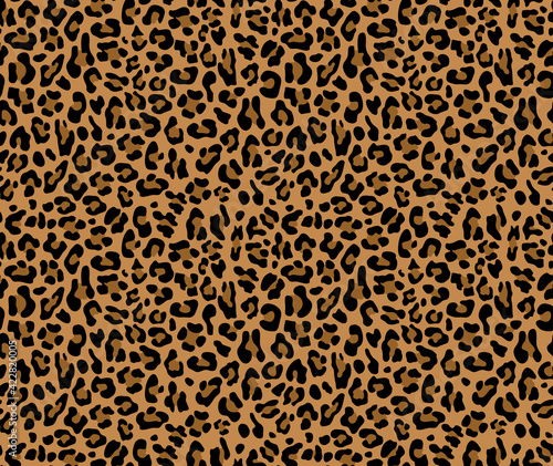 Abstraction leopard vector background, seamless pattern. Cat skin.