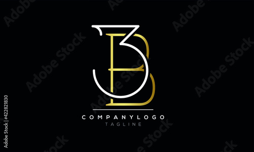 Abstract Letter Initial B3 Vector Logo Design Template photo