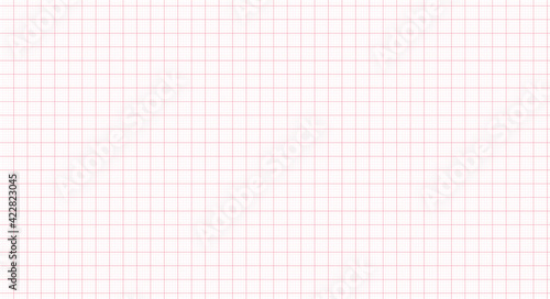 Graph paper sheet backdrop. Blueprint grid texture. Vector illustration