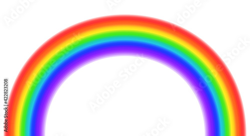 Classic rainbow. Seven colors rainbow. Vector illustration isolated on white