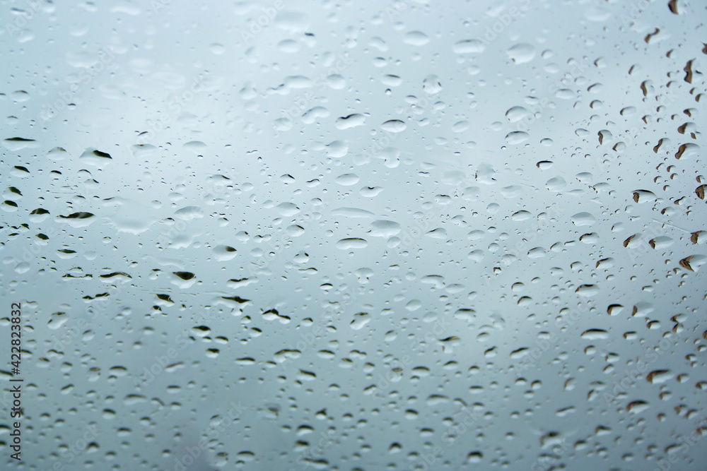 Water drops on window glass Water drops on window glass
