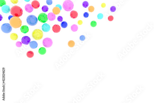 Creative layout 3d render abstract background with spheres