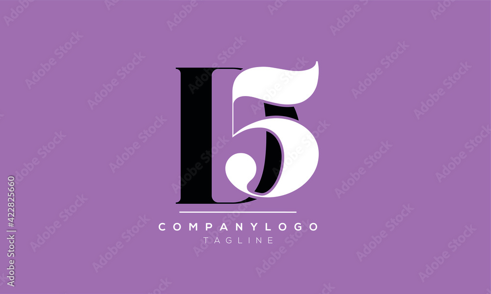 Abstract Letter Initial D5 5d Vector Logo Design Template Stock Vector Adobe Stock
