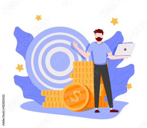 Employee performance and self-organization abstract concept vector illustration set. Self and time management, productivity, motivation software, effective job planning, control abstract metaphor.