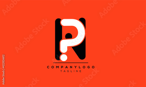 Abstract Letter Initial PN NP Vector Logo Design Template
