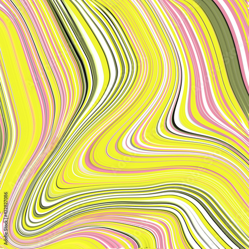 Liquid dynamic gradient waves. Digital blurred background with different colors shades in dynamic composition. Fluid texture. 