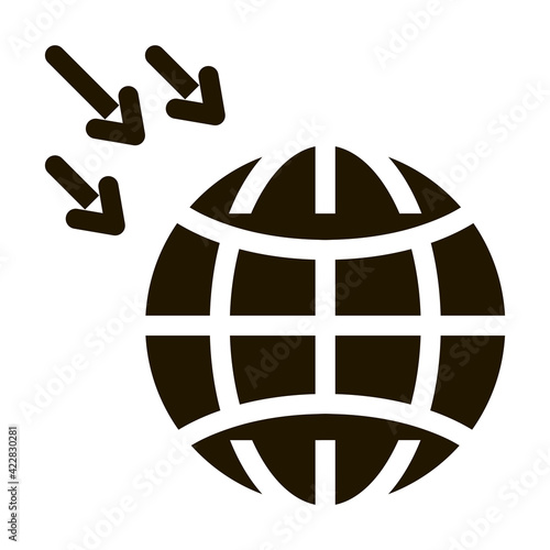 atmospheric pressure of planet icon Vector Glyph Illustration