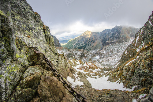 Obraz na płótnie Szlak na Zawrat, Tatry w salonie