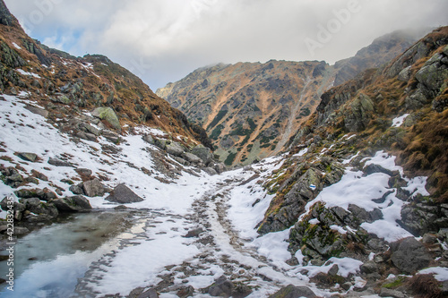 Obraz na płótnie Przełęcz Zawrat, Tatry w salonie