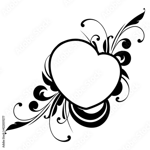 tattoo hearts. Symbol or emblem. vector