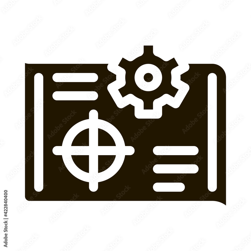 target selection icon Vector Glyph Illustration target selection icon Vector Glyph Illustration