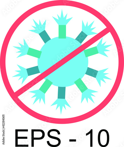 Coronavirus. Virus symbol image, colored COVID-19.