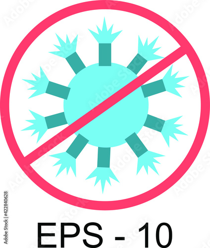 Coronavirus. Virus symbol image, colored COVID-19.