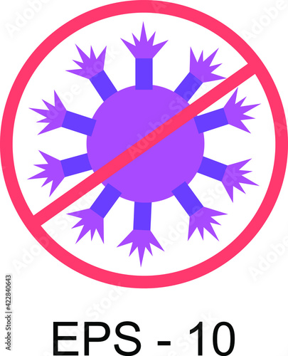 Coronavirus. Virus symbol image, colored COVID-19.