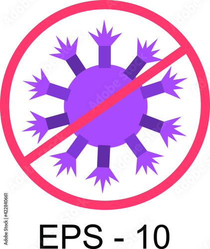 Coronavirus. Virus symbol image, colored COVID-19.
