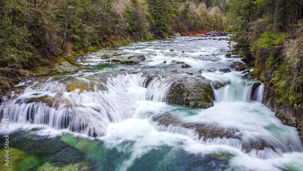 Naklejka premium Naked Falls, Washington State
