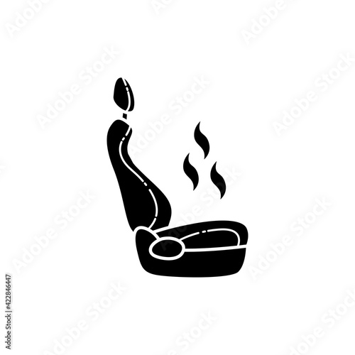 Heated car seat color line icon. Pictogram for web page, mobile app, promo.