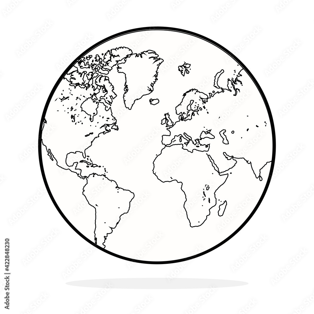 Planet icon. Earth sign. World symbol. Vector