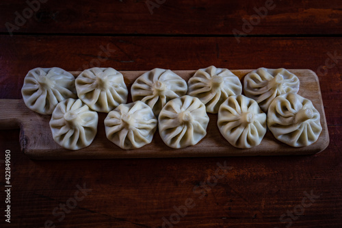 Traditional georgian khinkali dish photo