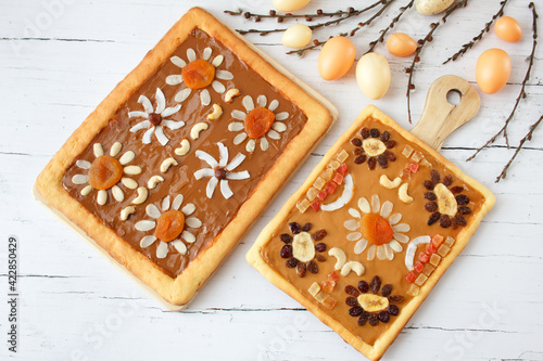 Traditional Polish cakes called "mazurki". Easter pastries