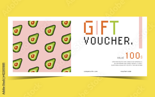 Gift voucher template with sample text	