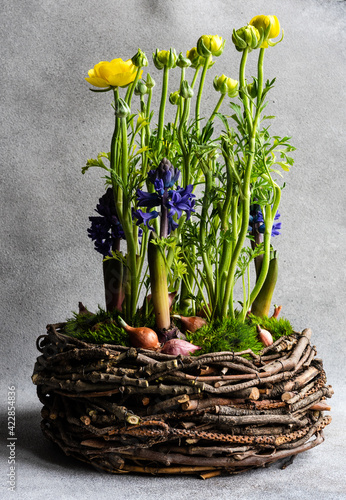 Spring floral interior composition photo