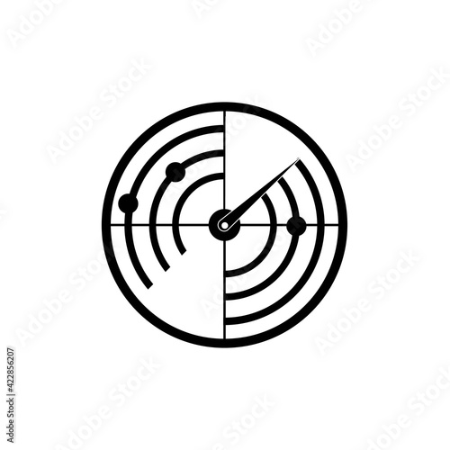 radar icon logo vector