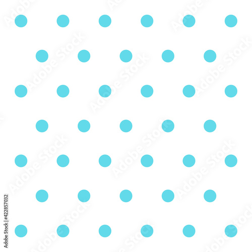 Easter pattern polka dots. Template background in blue and white polka dots . Seamless fabric texture. Vector illustration
