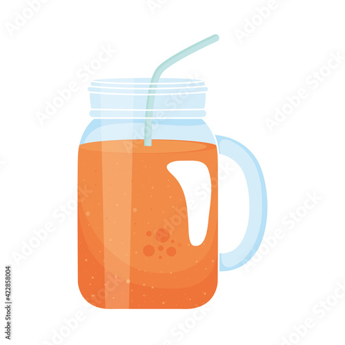 orange smoothie jar