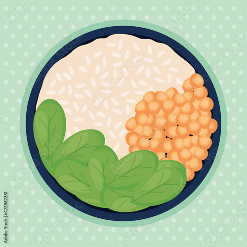healthy chickpeas bowl