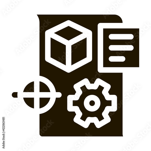 technical dispatch icon Vector Glyph Illustration