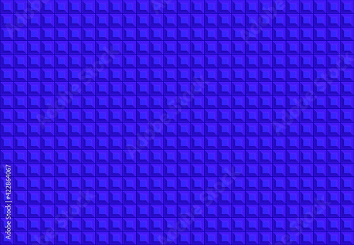 Blue squares background. Mosaic tiles pattern. Seamless vector illustration.