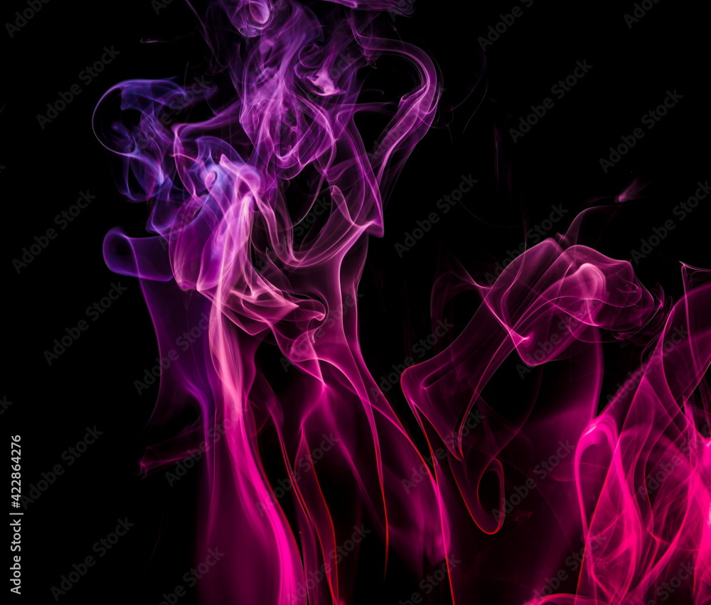 Colored smoke on black background Colored smoke on black background