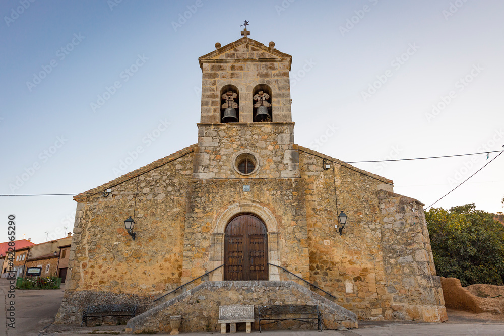 Church of Our Lady of the Assumption in Alcubilla del Marques village (Burgo de Osma), province of Soria, Castile and Leon, Spain