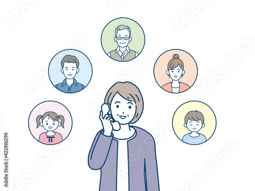 家族に電話する 年配の女性 高齢者 シニア 電話 通話 会話 イラスト素材 Stock Vector Adobe Stock 家族に電話する 年配の女性 高齢者 シニア 電話 通話 会話 イラスト素材 Stock Vector Adobe Stock