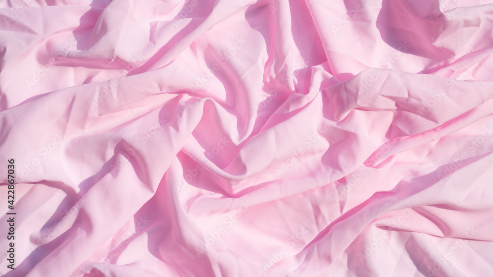 Pink fabric texture for background.