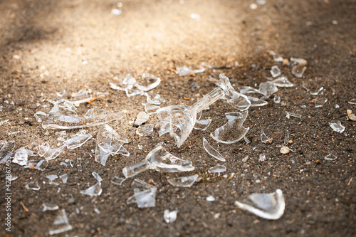 zerbrochenes Sektglas Hochzeit