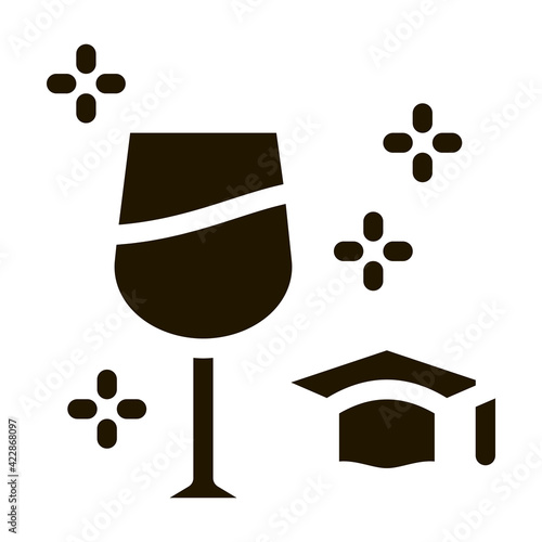 wine expert taster icon Vector Glyph Illustration
