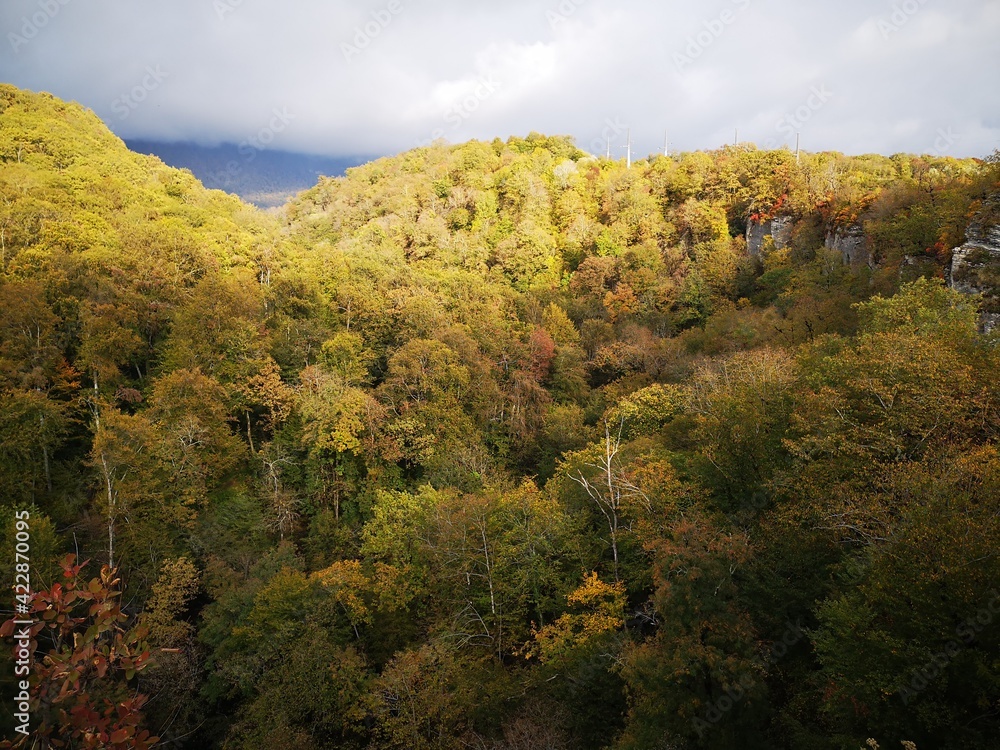 autumn mountain landscape in sochi